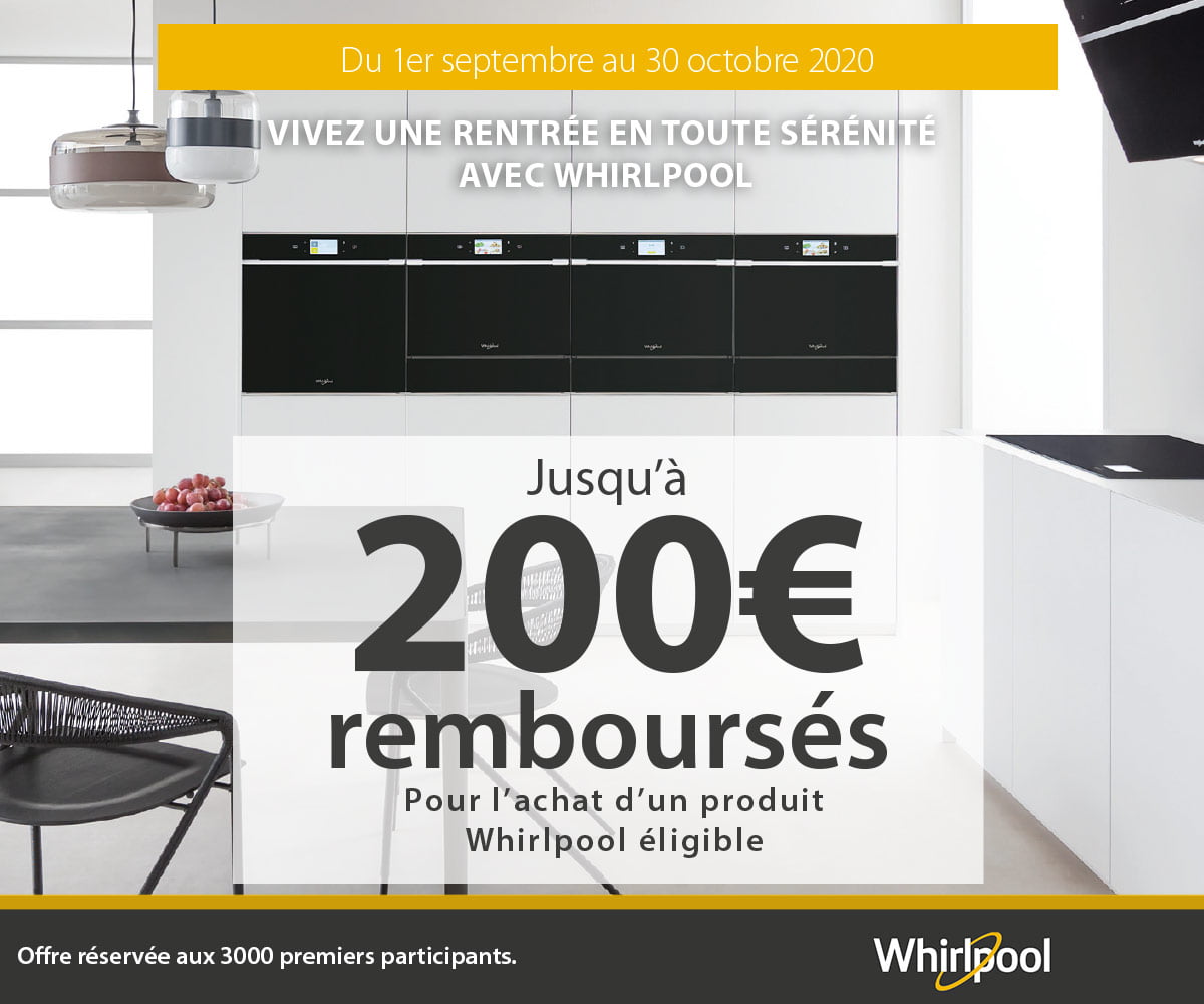 WHIRLPOOL Buying Group Back to School 2020 jusqu'à 200€ remboursés WHIRLPOOL Buying Group Back to School 2020 jusqu'à 200€ remboursés
